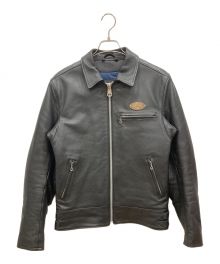 CHALLENGER（チャレンジャー）の古着「LEATHER RIDERS JACKET　レザージャケット」｜ブラック