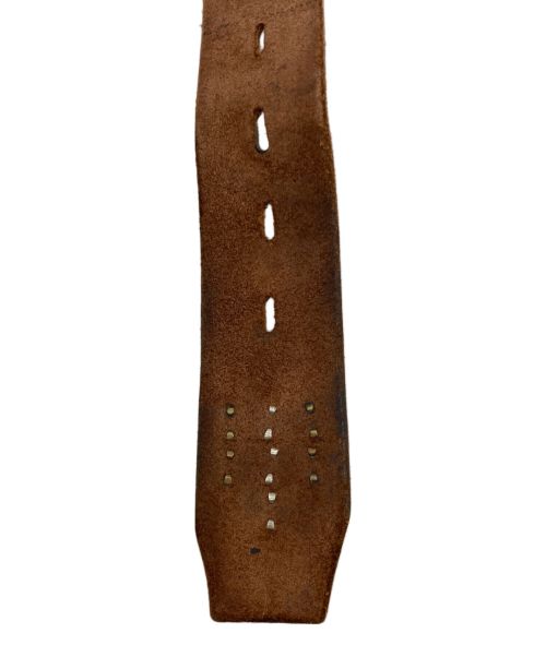 htc（エイチティーシー）HTC (エイチティーシー) スタッズレザーベルト ブラウンの古着・服飾アイテム