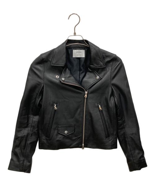 STUDIOUS（ステュディオス）STUDIOUS (ステュディオス) ダブルライダースジャケット ブラック サイズ:SIZE 0の古着・服飾アイテム
