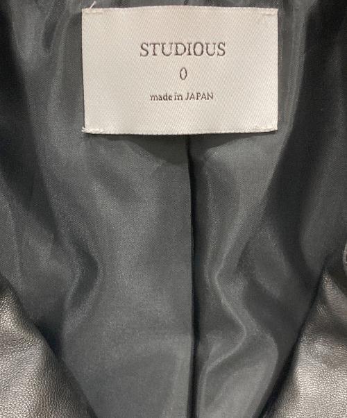 STUDIOUS（ステュディオス）STUDIOUS (ステュディオス) ダブルライダースジャケット ブラック サイズ:SIZE 0の古着・服飾アイテム