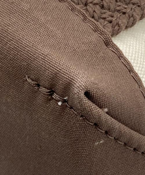 L.L.Bean（エルエルビーン）L.L.Bean (エルエルビーン) ミニキャンバスハンドバッグ アイボリー×ブラウンの古着・服飾アイテム