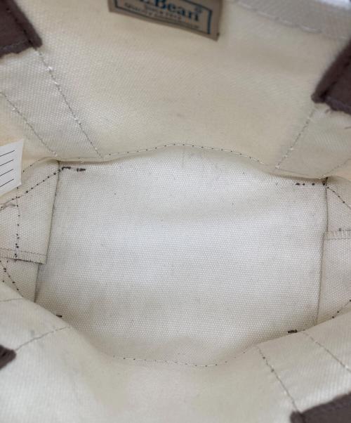 L.L.Bean（エルエルビーン）L.L.Bean (エルエルビーン) ミニキャンバスハンドバッグ アイボリー×ブラウンの古着・服飾アイテム