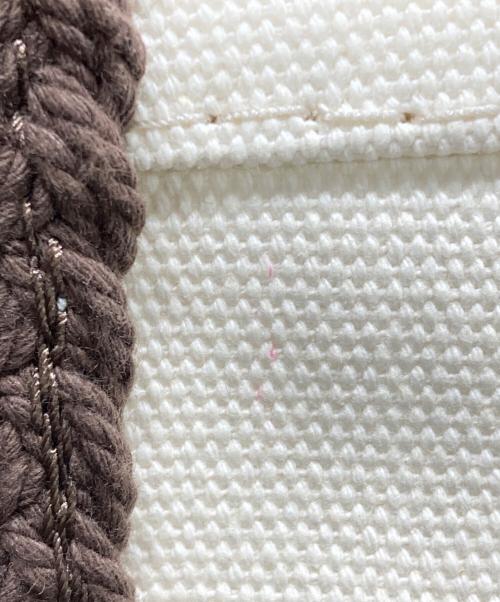 L.L.Bean（エルエルビーン）L.L.Bean (エルエルビーン) ミニキャンバスハンドバッグ アイボリー×ブラウンの古着・服飾アイテム