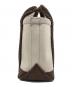 L.L.Bean (エルエルビーン) ミニキャンバスハンドバッグ アイボリー×ブラウン：3500円