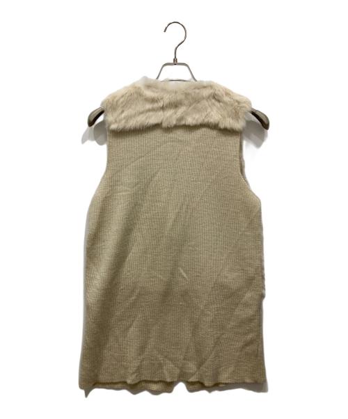 BRAHMIN（ブラーミン）BRAHMIN (ブラーミン) ラビットファーニットベスト ベージュ サイズ:	SIZE Mの古着・服飾アイテム