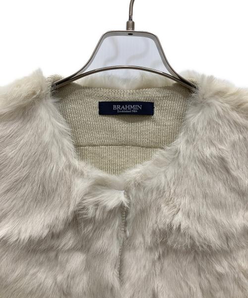 BRAHMIN（ブラーミン）BRAHMIN (ブラーミン) ラビットファーニットベスト ベージュ サイズ:	SIZE Mの古着・服飾アイテム