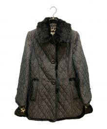 伊太利屋（イタリヤ）の古着「ミンクファー中綿コート」｜ブラック