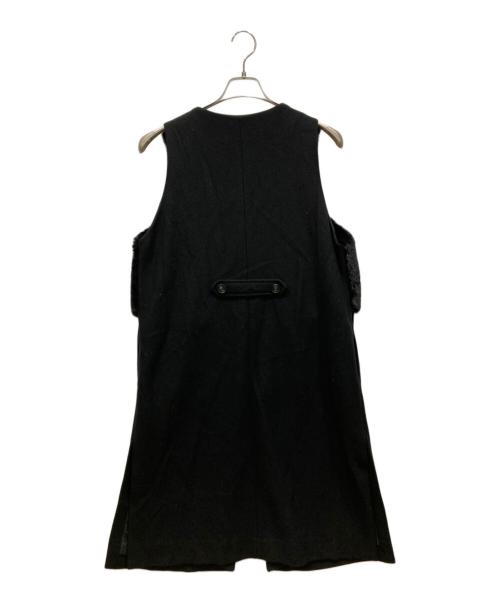 maggy london（マギーロンドン）maggy london (マギーロンドン) ファー切替ロングジレ ブラック サイズ:	SIZE M 未使用品の古着・服飾アイテム