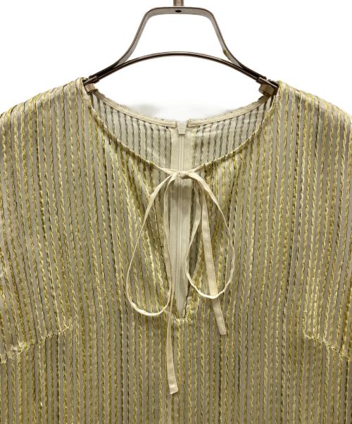 EBONY（エボニー）EBONY (エボニー) Slub Stripe onepiece イエロー サイズ:2の古着・服飾アイテム