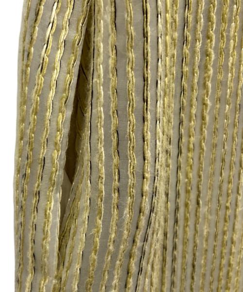 EBONY（エボニー）EBONY (エボニー) Slub Stripe onepiece イエロー サイズ:2の古着・服飾アイテム