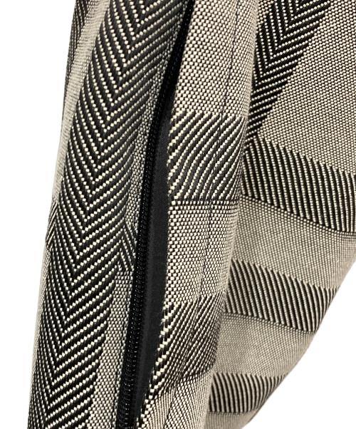 ear PAPILLONNER（イアパピヨネ）ear PAPILLONNER (イアパピヨネ) チェックワンハンドルハンドバッグ ブラックの古着・服飾アイテム