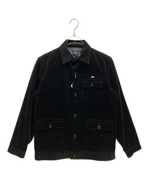 LACOSTE（ラコステ）LACOSTE (ラコステ) Corduroy Oversized Loosely Jacket ブラック サイズ:SIZE 48の古着・服飾アイテム