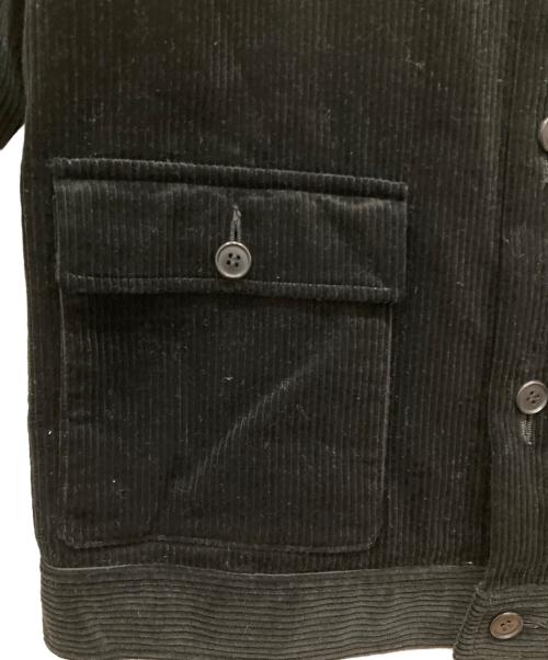 LACOSTE（ラコステ）LACOSTE (ラコステ) Corduroy Oversized Loosely Jacket ブラック サイズ:SIZE 48の古着・服飾アイテム