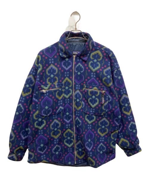 Patagonia（パタゴニア）Patagonia (パタゴニア) 90’ｓ タペストリー柄シンチラオーバーシャツ ネイビー サイズ:Lの古着・服飾アイテム