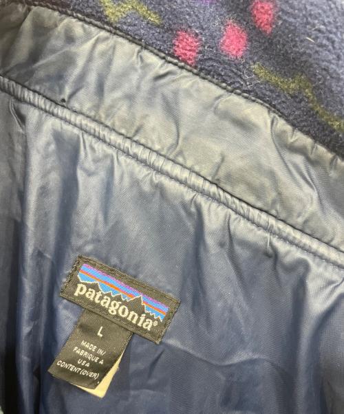 Patagonia（パタゴニア）Patagonia (パタゴニア) 90’ｓ タペストリー柄シンチラオーバーシャツ ネイビー サイズ:Lの古着・服飾アイテム