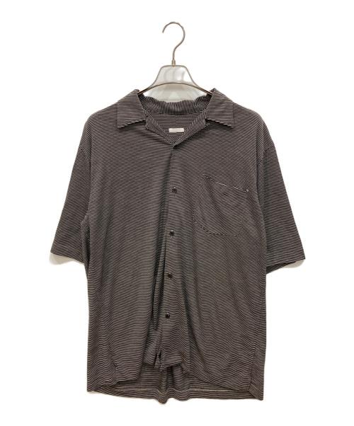 COMOLI（コモリ）COMOLI (コモリ) STEVEN ALAN (スティーブンアラン) 別注ウール天竺半袖シャツ ベージュ×ブラック サイズ:3の古着・服飾アイテム