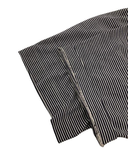 COMOLI（コモリ）COMOLI (コモリ) STEVEN ALAN (スティーブンアラン) 別注ウール天竺半袖シャツ ベージュ×ブラック サイズ:3の古着・服飾アイテム