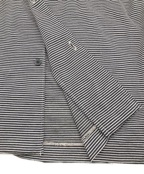 COMOLI（コモリ）COMOLI (コモリ) STEVEN ALAN (スティーブンアラン) 別注ウール天竺半袖シャツ ベージュ×ブラック サイズ:3の古着・服飾アイテム