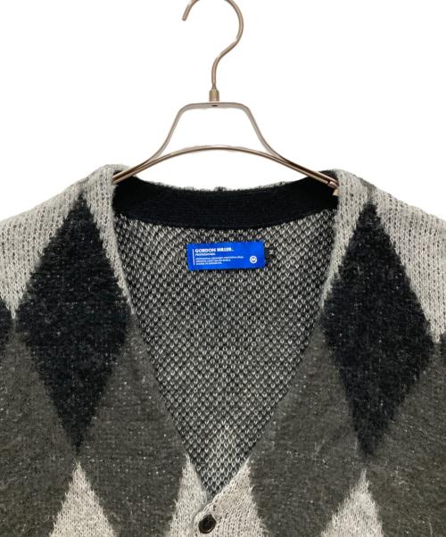 GORDON MILLER（ゴードンミラー）GORDON MILLER (ゴードンミラー) ダイヤ柄シャギーニットカーディガン ブラック サイズ:Ⅿの古着・服飾アイテム