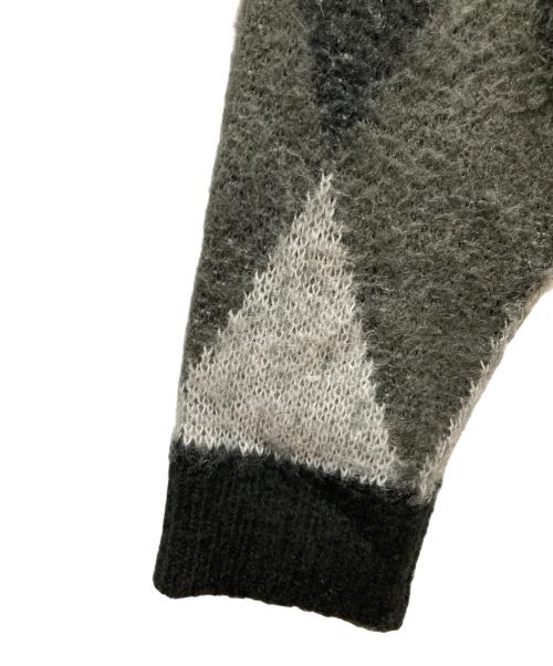 GORDON MILLER（ゴードンミラー）GORDON MILLER (ゴードンミラー) ダイヤ柄シャギーニットカーディガン ブラック サイズ:Ⅿの古着・服飾アイテム