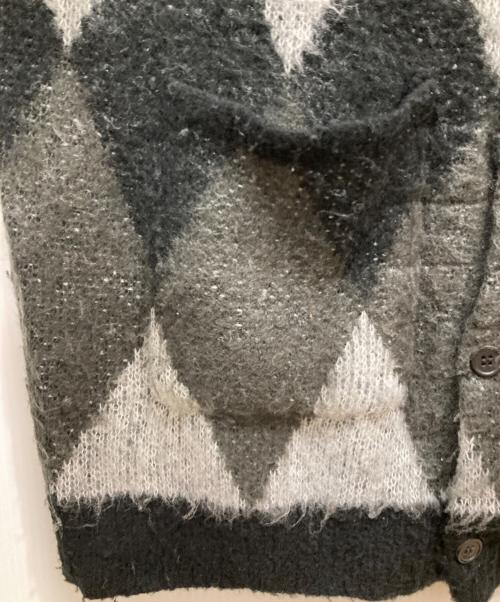 GORDON MILLER（ゴードンミラー）GORDON MILLER (ゴードンミラー) ダイヤ柄シャギーニットカーディガン ブラック サイズ:Ⅿの古着・服飾アイテム