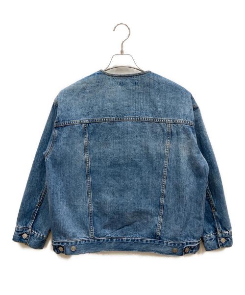 JOURNAL STANDARD relume（ジャーナルスタンダード レリューム）JOURNAL STANDARD relume (ジャーナルスタンダード レリューム) ノーカラーデニムジャケット インディゴ サイズ:FREE 未使用品の古着・服飾アイテム