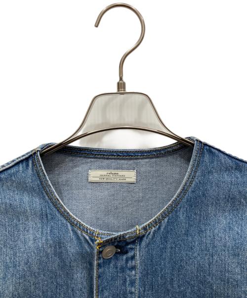 JOURNAL STANDARD relume（ジャーナルスタンダード レリューム）JOURNAL STANDARD relume (ジャーナルスタンダード レリューム) ノーカラーデニムジャケット インディゴ サイズ:FREE 未使用品の古着・服飾アイテム