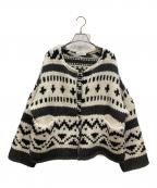 SLOBE IENAスローブ イエナ）の古着「カウチンニットカーディガン」｜ホワイト×グレー