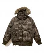 stussyステューシー）の古着「N-2Bカモフラダウンジャケット」｜ブラウン