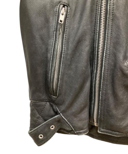 ARLEN NESS（アレンネス）ARLEN NESS (アレンネス) ダブルライダースレザージャケット ブラック サイズ:XXLの古着・服飾アイテム