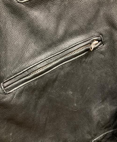 ARLEN NESS（アレンネス）ARLEN NESS (アレンネス) ダブルライダースレザージャケット ブラック サイズ:XXLの古着・服飾アイテム