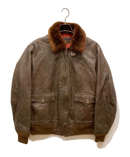 BROOKS BROTHERS（ブルックスブラザーズ）BROOKS BROTHERS (ブルックスブラザーズ) G-1 レザーフライトジャケット ブラウン サイズ:42の古着・服飾アイテム
