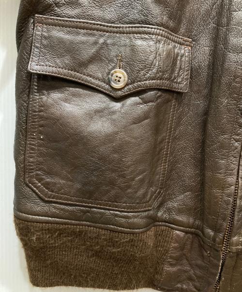 BROOKS BROTHERS（ブルックスブラザーズ）BROOKS BROTHERS (ブルックスブラザーズ) G-1 レザーフライトジャケット ブラウン サイズ:42の古着・服飾アイテム