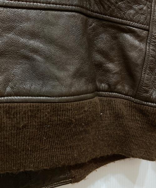BROOKS BROTHERS（ブルックスブラザーズ）BROOKS BROTHERS (ブルックスブラザーズ) G-1 レザーフライトジャケット ブラウン サイズ:42の古着・服飾アイテム