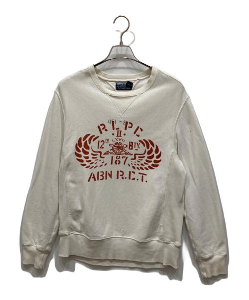 POLO RALPH LAUREN（ポロ・ラルフローレン）POLO RALPH LAUREN (ポロ・ラルフローレン) 90sプリントスウェット ホワイト サイズ:Ⅿの古着・服飾アイテム