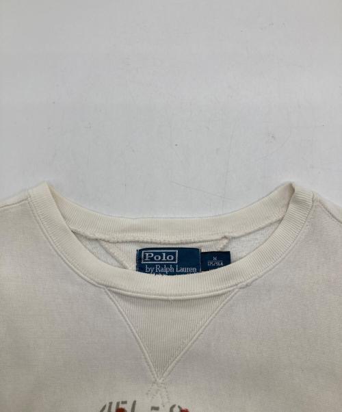 POLO RALPH LAUREN（ポロ・ラルフローレン）POLO RALPH LAUREN (ポロ・ラルフローレン) 90sプリントスウェット ホワイト サイズ:Ⅿの古着・服飾アイテム