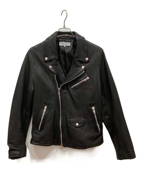VANQUISH（ヴァンキッシュ）VANQUISH (ヴァンキッシュ) レザーライダースジャケット ブラック サイズ:Ⅼの古着・服飾アイテム