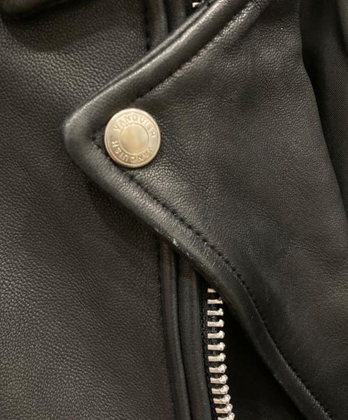 VANQUISH（ヴァンキッシュ）VANQUISH (ヴァンキッシュ) レザーライダースジャケット ブラック サイズ:Ⅼの古着・服飾アイテム