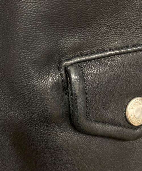 VANQUISH（ヴァンキッシュ）VANQUISH (ヴァンキッシュ) レザーライダースジャケット ブラック サイズ:Ⅼの古着・服飾アイテム