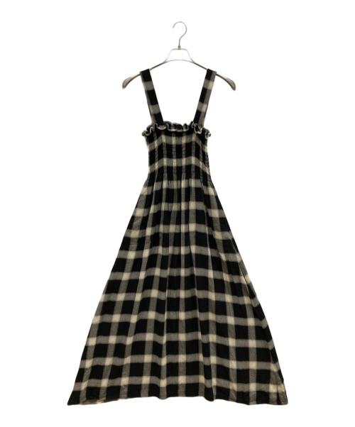 MM6 Maison Margiela（エムエムシックスメゾンマルジェラ）MM6 Maison Margiela (エムエムシックス メゾンマルジェラ) チェックノースリーブワンピース ブラック サイズ:Sの古着・服飾アイテム