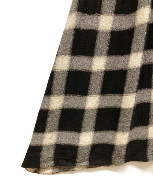 MM6 Maison Margiela（エムエムシックスメゾンマルジェラ）MM6 Maison Margiela (エムエムシックス メゾンマルジェラ) チェックノースリーブワンピース ブラック サイズ:Sの古着・服飾アイテム