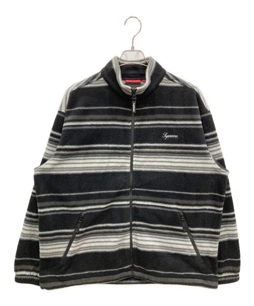 SUPREME（シュプリーム）Supreme (シュプリーム) Stripe Zip Up Fleece Jacket ブラック サイズ:SIZE Lの古着・服飾アイテム
