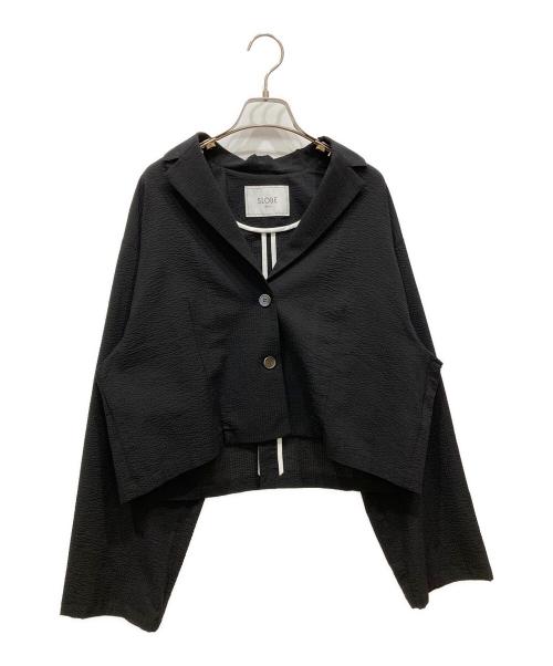 SLOBE IENA（スローブ イエナ）SLOBE IENA (スローブ イエナ) 24SS サッカー ショート ジャケット ブラック サイズ:SIZE Freeの古着・服飾アイテム