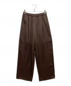 FRAMeWORKフレームワーク）の古着「24SS サテンストレッチイージーパンツ」｜ブラウン