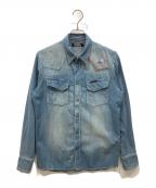 Hysteric Glamourヒステリックグラマー）の古着「刺繍ウエスタンデニムシャツ」｜インディゴ