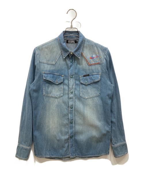 Hysteric Glamour（ヒステリックグラマー）Hysteric Glamour (ヒステリックグラマー) 刺繍ウエスタンデニムシャツ インディゴ サイズ:Ⅿの古着・服飾アイテム