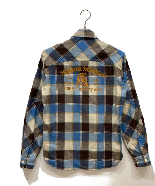 PENDLETON（ペンドルトン）PENDLETON (ペンドルトン) Hysteric Glamour (ヒステリックグラマー) ウールチェックシャツ ブルー サイズ:Ⅿの古着・服飾アイテム