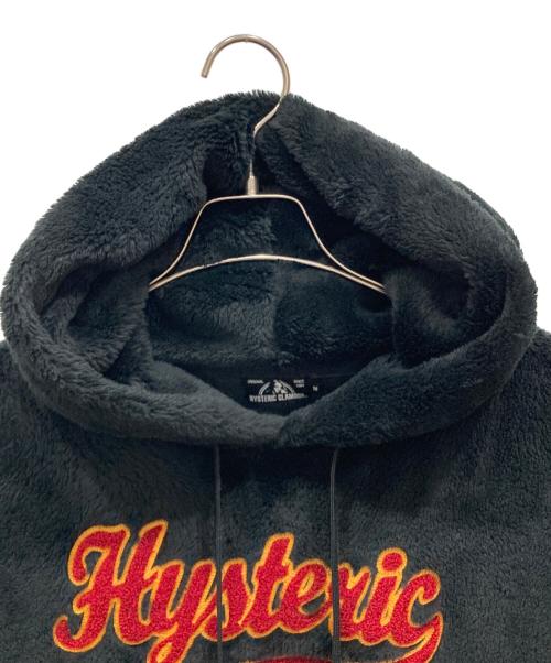 Hysteric Glamour（ヒステリックグラマー）Hysteric Glamour (ヒステリックグラマー) ATHLETIC SCRIPT 刺繍パーカー ブラック サイズ:Ⅿの古着・服飾アイテム