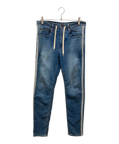 Hysteric Glamour（ヒステリックグラマー）Hysteric Glamour (ヒステリックグラマー) 'BACK PILE ISKO'サイドライン イージーパンツ インディゴ サイズ:SIZE Mの古着・服飾アイテム