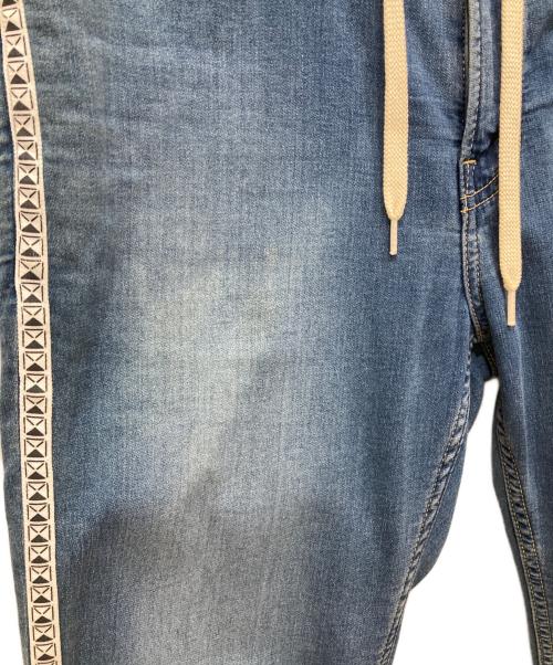 Hysteric Glamour（ヒステリックグラマー）Hysteric Glamour (ヒステリックグラマー) 'BACK PILE ISKO'サイドライン イージーパンツ インディゴ サイズ:SIZE Mの古着・服飾アイテム